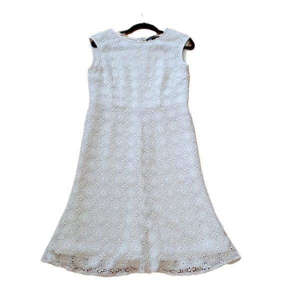 Albert Nipon Ivory Lace Dress Sz 8 Albert Nipon - Picture 4 of 12